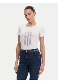 Fracomina T-Shirt FP25ST3002J449N5 Biały Slim Fit. Kolor: biały. Materiał: bawełna