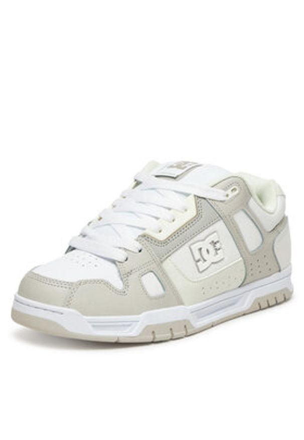 DC Sneakersy STAG DC01813110 Beżowy. Kolor: beżowy. Materiał: skóra