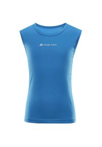 ALPINE PRO - T-shirt dziecięcy Alpine Pro Takro 4 - Miękka bawełna oddychająca. Kolor: zielony. Materiał: poliester. Sport: kolarstwo