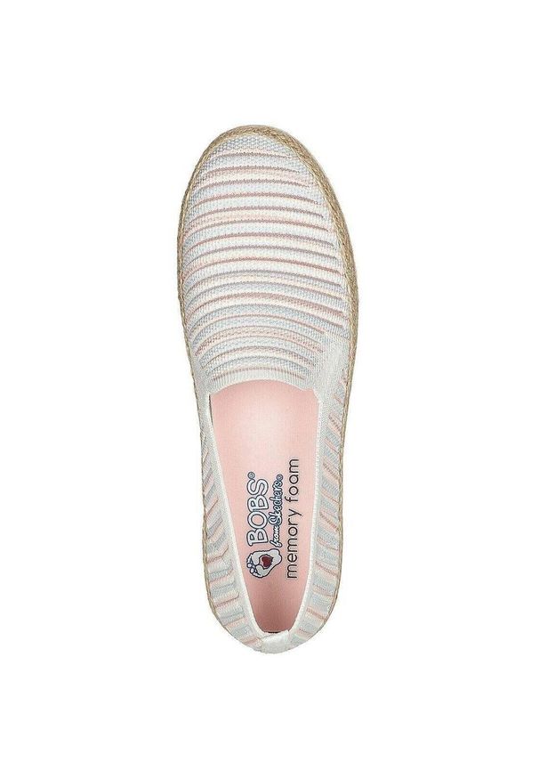 skechers - Mieszkania Skechers Flexpadrille3.0-sere, Kobiety. Kolor: biały. Materiał: materiał