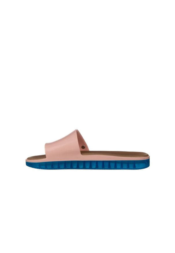 melissa - Klapki Melissa Beach Slide Next Gen AD Pink Blue 010339, Róż, Guma. Kolor: różowy. Materiał: tworzywo sztuczne. Wzór: aplikacja. Sezon: lato, wiosna