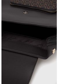Calvin Klein plecak damski kolor brązowy mały wzorzysty. Kolor: brązowy. Materiał: poliester, materiał #2