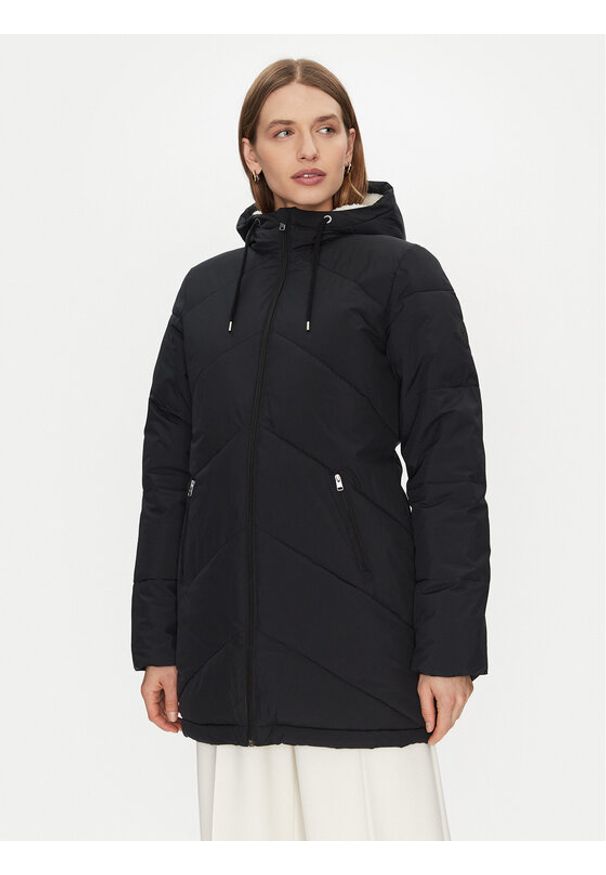 Roxy Płaszcz zimowy Better Weather ERJJK03634 Czarny Regular Fit. Kolor: czarny. Materiał: syntetyk. Sezon: zima
