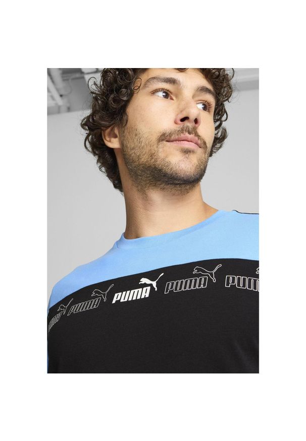 Puma - Męska koszulka Around the Block PUMA Team Light Blue. Kolor: niebieski. Wzór: haft