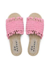 Manebi Espadryle Fringed Knots Raffia Jute Sandals V 2.9 Y0 Różowy. Kolor: różowy #5