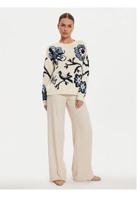 Weekend Max Mara Sweter Dolmen 2425366191 Écru Relaxed Fit. Materiał: bawełna, syntetyk #3