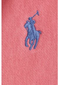 Polo Ralph Lauren bluza damska kolor różowy z kapturem gładka. Okazja: na co dzień. Typ kołnierza: kaptur, polo. Kolor: różowy. Wzór: gładki. Styl: casual #2