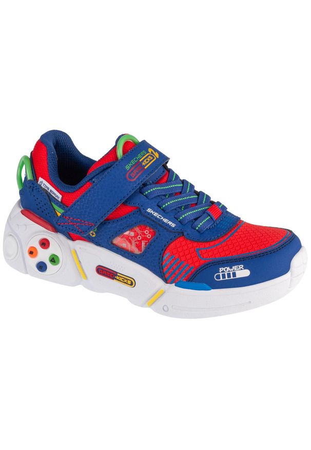 skechers - Buty sportowe Sneakersy chłopięce, Gametronix 2.0. Kolor: niebieski. Sport: turystyka piesza