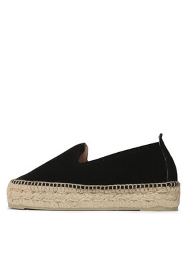 Manebi Espadryle Double Sole Espadrilles K 1.0 D0 Czarny. Kolor: czarny. Materiał: zamsz, skóra