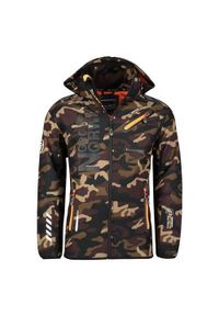 Kurtka trekkingowa męska Geographical Norway Royaute. Typ kołnierza: kaptur. Kolor: brązowy. Materiał: syntetyk. Sport: turystyka piesza #1