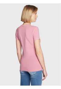 Guess T-Shirt Mini Triangle W2YI44 J1311 Różowy Slim Fit. Kolor: różowy. Materiał: bawełna