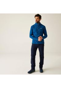 Regatta - Męski lekki polar turystyczny Montes z zamkiem błyskawicznym do połowy. Kolor: niebieski. Materiał: polar. Sport: wspinaczka, turystyka piesza #1