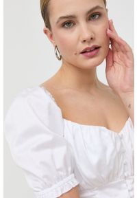 Guess bluzka damska kolor biały gładka. Kolor: biały. Wzór: gładki #2