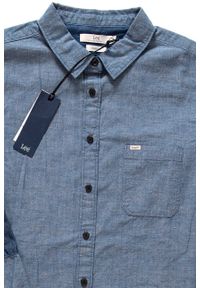 Lee - KOSZULA JEANSOWA DAMSKA LEE ONE POCKET SHIRT INDIGO L45QBMDK. Materiał: jeans #4