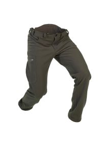 SOLOGNAC - Spodnie myśliwskie Solognac 100 polarowe. Kolor: wielokolorowy, brązowy, zielony. Materiał: poliester, materiał. Sport: outdoor #2