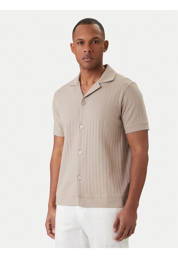 JOOP! Koszula Juanmanuel 30101936 Beżowy Regular Fit. Kolor: beżowy. Materiał: bawełna