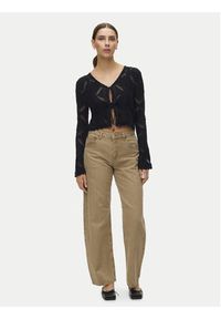Vero Moda Kardigan Lola 10337188 Czarny Regular Fit. Kolor: czarny. Materiał: bawełna #4