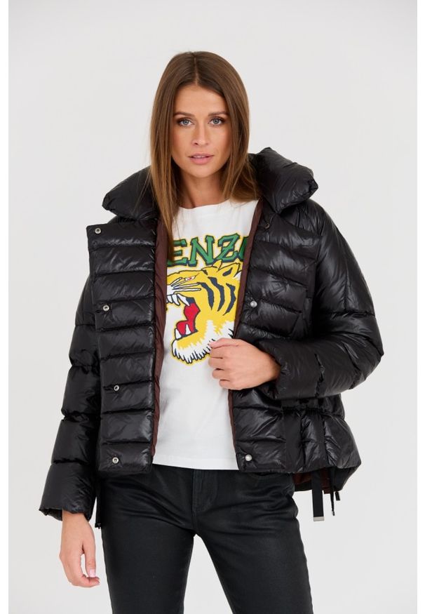 DIEGO M Czarna damska kurtka, Rozmiar 40 EU - 44 IT. Kolor: czarny