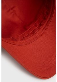 TOMMY HILFIGER - Tommy Hilfiger czapka bawełniana kolor czerwony gładka. Kolor: czerwony. Materiał: bawełna. Wzór: gładki #2