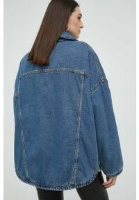 Levi's® - Levi's kurtka jeansowa damska kolor niebieski przejściowa oversize. Okazja: na spotkanie biznesowe. Kolor: niebieski. Materiał: jeans. Styl: biznesowy #4