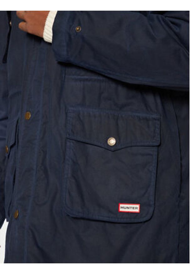 Hunter Parka Liam HARM0028242 Granatowy Regular Fit. Kolor: niebieski. Materiał: bawełna