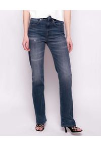 Pinko - PINKO - Spodnie jeansowe Flare. Stan: podwyższony. Kolor: niebieski