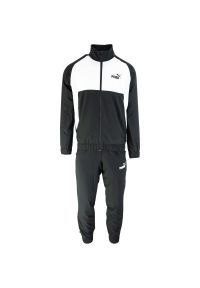 Dres Puma Woven Tracksuit, Mężczyźni. Kolor: czarny, biały, wielokolorowy. Materiał: dresówka. Sport: fitness