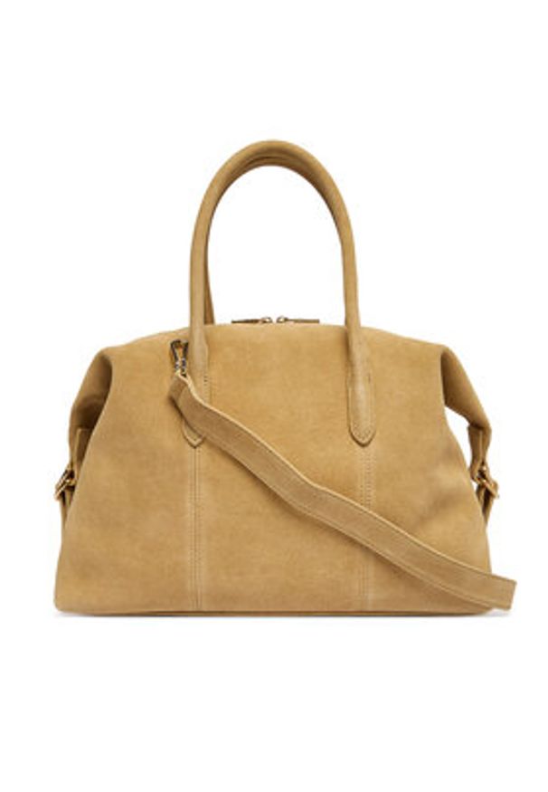 Patrizia Pepe Torebka 2B0145/L152-B880 Beżowy. Kolor: beżowy. Materiał: skórzane, zamszowe