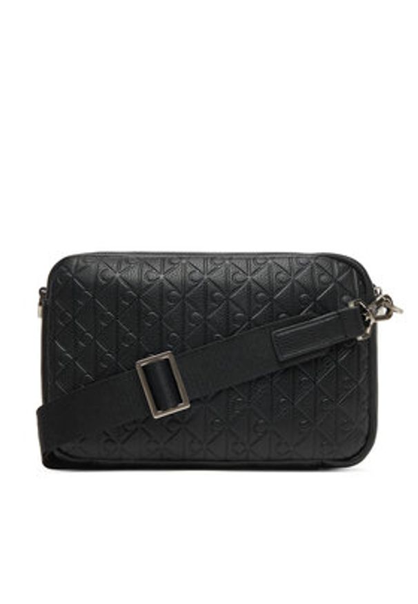 Calvin Klein Saszetka Emblem Emboss Camera Bag LV04D3203G Czarny. Kolor: czarny. Materiał: skóra