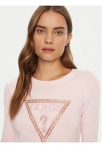 Guess Bluzka W5RR39 Z2NQ2 Różowy Regular Fit. Kolor: różowy. Materiał: wiskoza #2