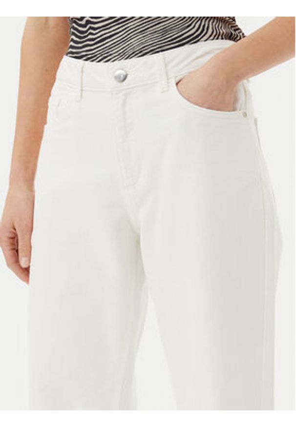 Vila Jeansy Palma 14105535 Biały Wide Leg. Kolor: biały