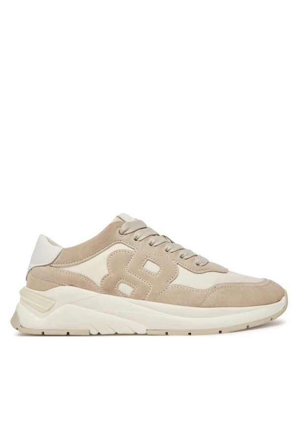 BOSS Sneakersy Skylar Runn 50541600 Beżowy. Kolor: beżowy. Materiał: skóra, zamsz