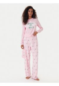 Juicy Couture Piżama JCLPJ225502 Różowy Regular Fit. Kolor: różowy. Materiał: syntetyk #1