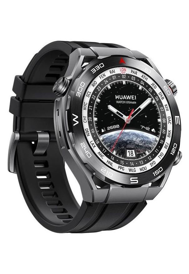 HUAWEI - Huawei Watch Ultimate Expedition czarny. Rodzaj zegarka: smartwatch. Kolor: czarny. Materiał: materiał, kauczuk. Styl: sportowy, biznesowy, klasyczny