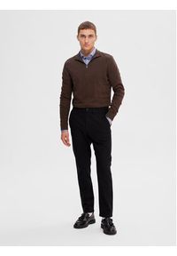 Selected Homme Chinosy 16090139 Czarny Slim Fit. Kolor: czarny. Materiał: bawełna #5