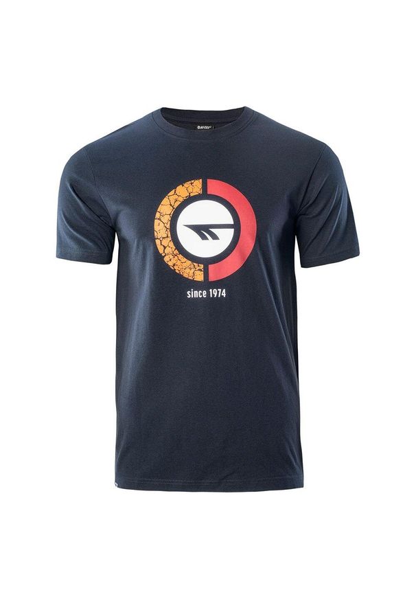 Hi-tec - T-shirt Męski Rakan. Kolor: niebieski. Sport: turystyka piesza