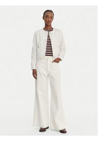 TOMMY HILFIGER - Tommy Hilfiger Kurtka jeansowa Lady WW0WW48591 Biały Regular Fit. Kolor: biały. Materiał: bawełna #3