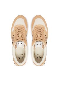 Armani Exchange Sneakersy XW002229 AF21431 MZ434 Beżowy. Kolor: beżowy. Materiał: zamsz, skóra #5