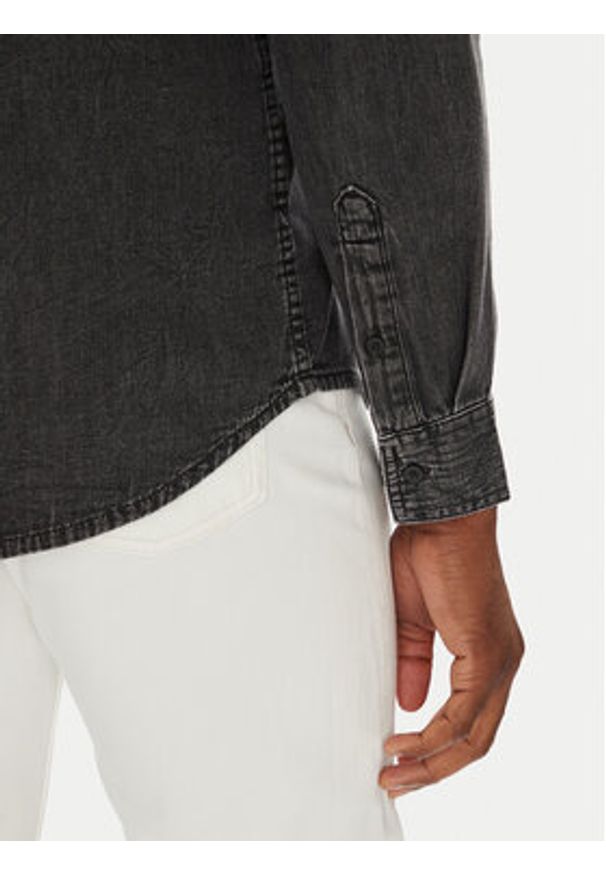 Calvin Klein Jeans Koszula jeansowa Classic LV040BM733 Szary Regular Fit. Kolor: szary. Materiał: bawełna