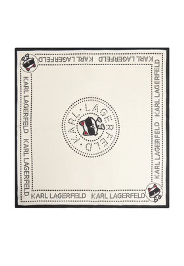 Karl Lagerfeld - KARL LAGERFELD Apaszka B2W33069 Beżowy jasny. Kolor: beżowy. Materiał: jedwab