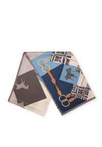 Wittchen - Damski szal jedwabny wzorzysty. Okazja: na co dzień. Kolor: niebieski, wielokolorowy, beżowy. Materiał: jedwab. Styl: casual, elegancki #2