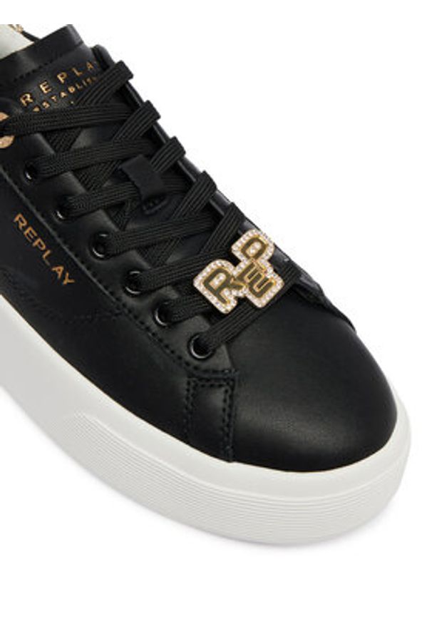 Replay - REPLAY Sneakersy GWZ8F .000.C0002L Czarny. Kolor: czarny. Materiał: skóra