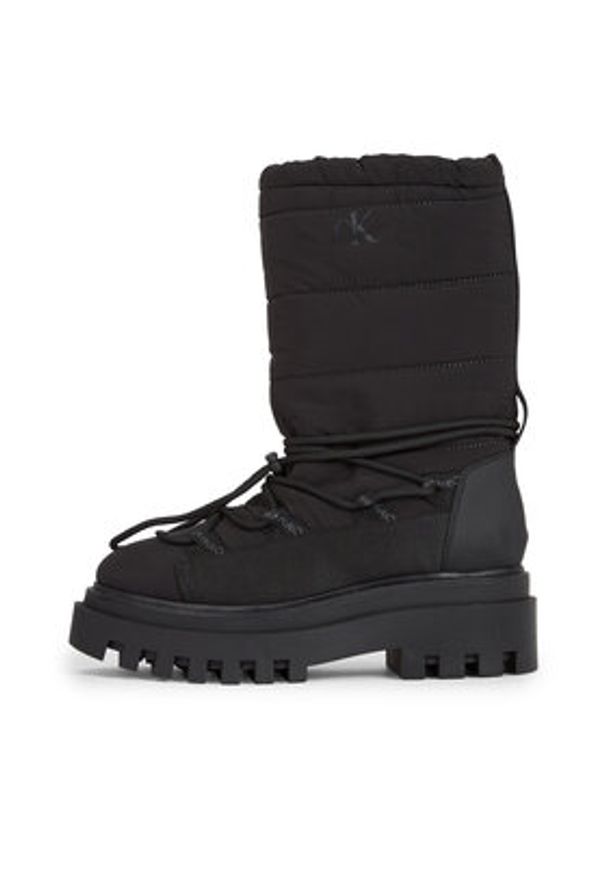 Calvin Klein Jeans Śniegowce Flatform Snow Boot Nylon Wn YW0YW01146 Czarny. Kolor: czarny. Materiał: nylon, materiał