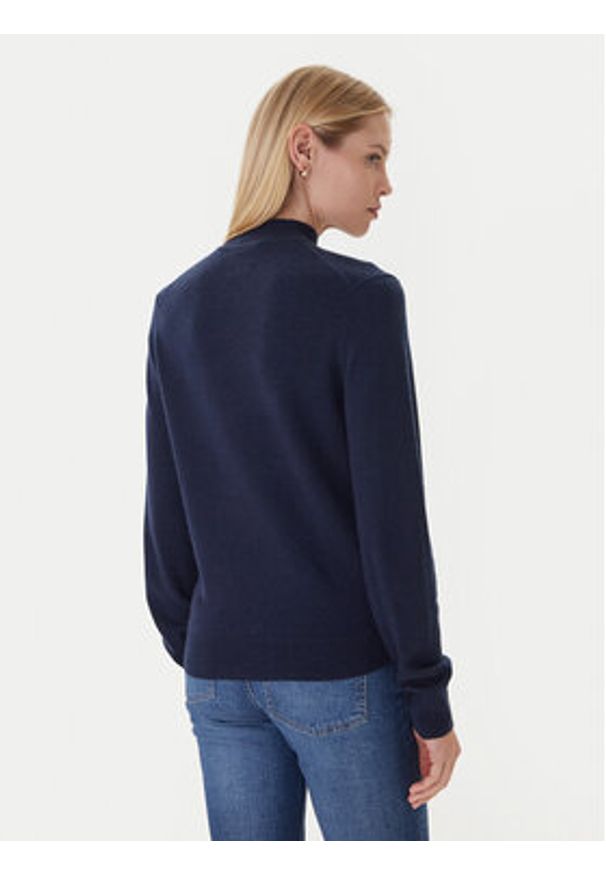 TOMMY HILFIGER - Tommy Hilfiger Sweter WW0WW47468 Granatowy Regular Fit. Kolor: niebieski. Materiał: wełna