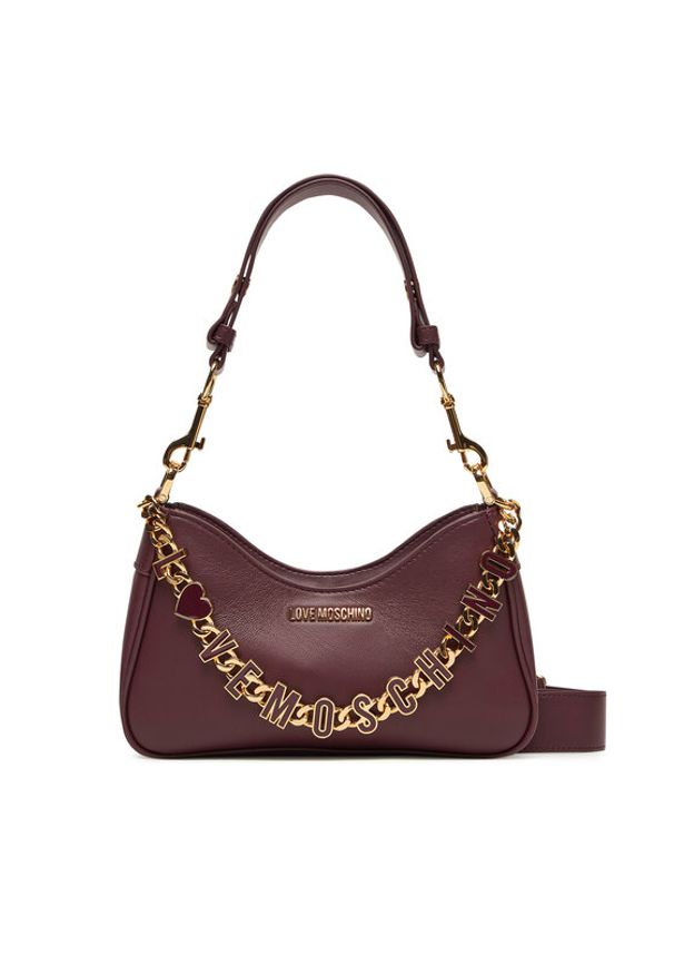 Love Moschino - LOVE MOSCHINO Torebka JC4070PP1NL1355A Bordowy. Kolor: czerwony. Materiał: skórzane