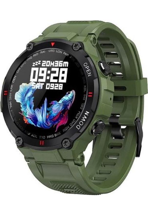Smartwatch Garett Electronics Sport Combat RT Zielony (Sport Combat RT zielony). Rodzaj zegarka: smartwatch. Kolor: zielony. Styl: sportowy