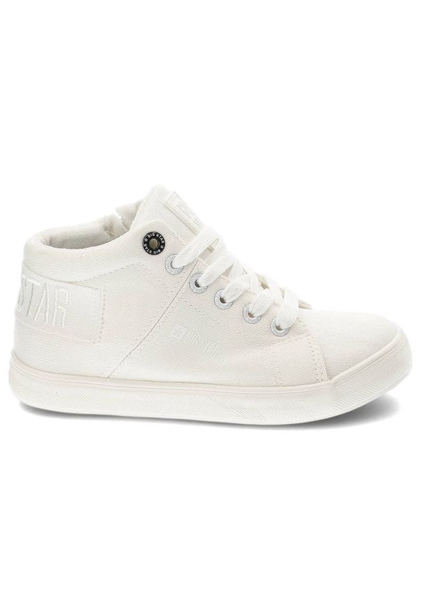 Big-Star - Białe Sneakersy Big Star Wygodne Buty Dziecięce. Kolor: biały. Materiał: materiał. Szerokość cholewki: normalna