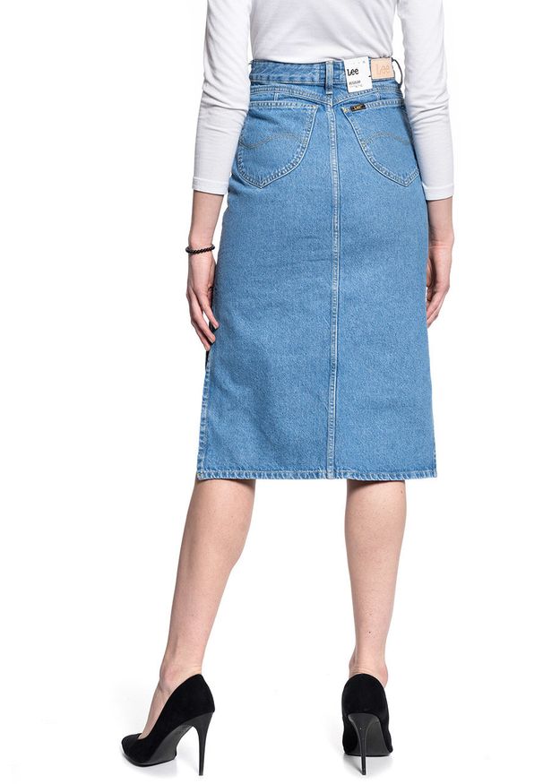 Lee - LEE THELMA SKIRT DAMSKA SPÓDNICA JEANSOWA CLEAN CALLIE L38EGAZE 112108145. Materiał: jeans
