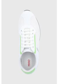 Hugo Buty kolor biały. Nosek buta: okrągły. Zapięcie: sznurówki. Kolor: biały. Materiał: guma. Obcas: na obcasie. Wysokość obcasa: niski #3