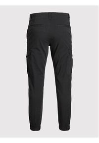 Jack & Jones - Jack&Jones Joggery Marco 12186889 Czarny Slim Fit. Kolor: czarny. Materiał: bawełna